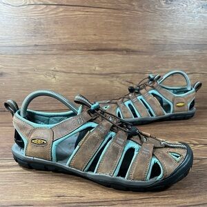 Keen Clearwater CNX Brown Leather Outdoor Hiking Sandals Women’s Size 9.5 Shoes